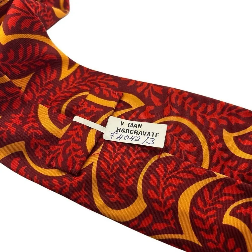 Holiday & Brown London Special Re-Edition NWT Red and Orange Silk Tie Necktie